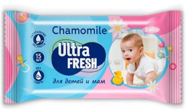 Салфетки влажные Ultra Fresh Baby №15 фотография